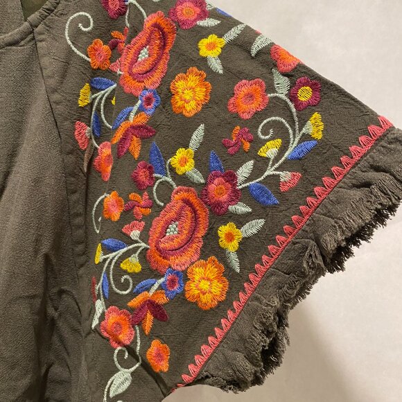 Umgee Plus Size Army Green Short Sleeve Top – NWT 1X - Picture 3 of 6